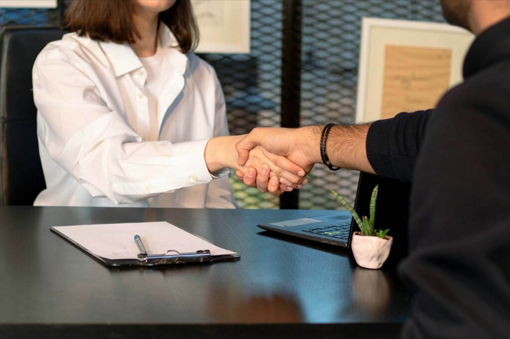 People shaking hands