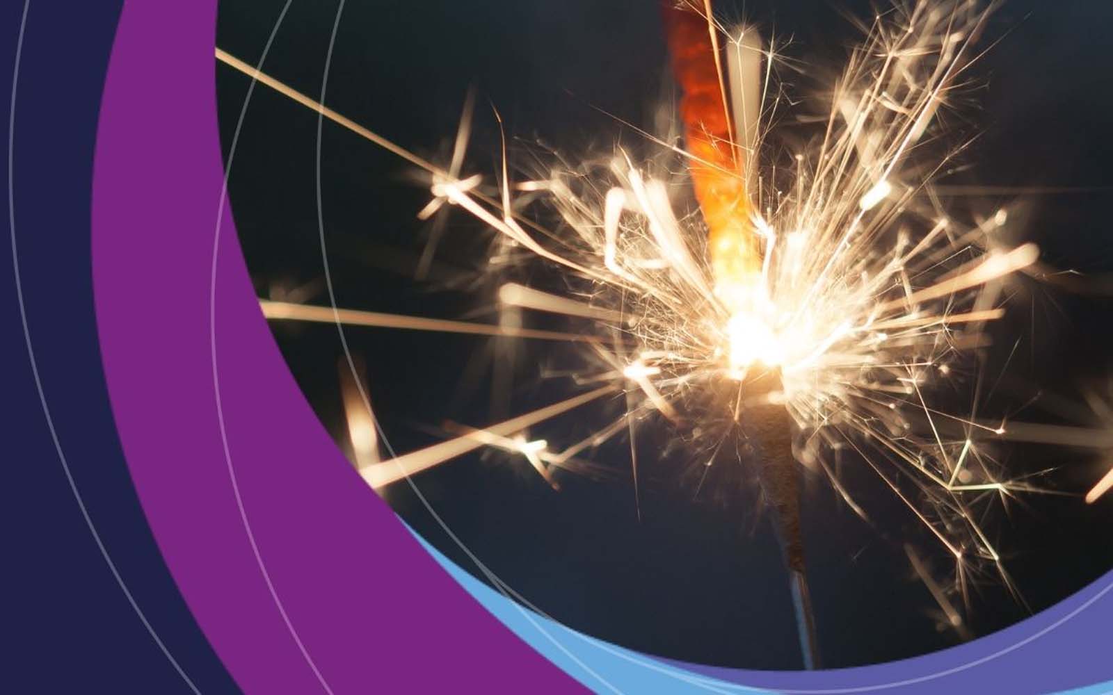 A lit sparkler