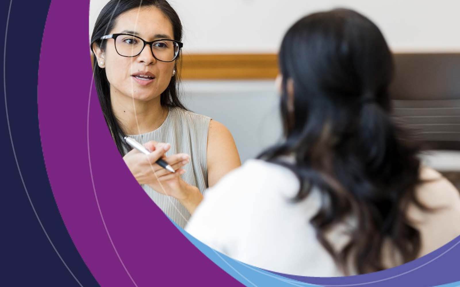 Two women in a meeting